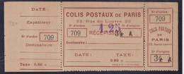 FRANCE : COLIS POSTAUX . DE PARIS POUR PARIS . N° 52 SPINK . 1919 . - Nuevos