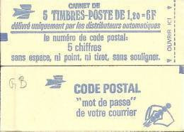 CARNET 1974-C 1 Sabine De Gandon "CODE POSTAL" Fermé Bas Prix Parfait état RARE - Moderne : 1959-...