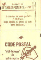 CARNET 1974-C 4 Sabine De Gandon "CODE POSTAL" Fermé  . Parfait état Bas Prix Produit RARE - Moderne : 1959-...