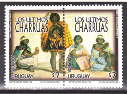 Uruguay 1999 Mnh - Ultimos Charrúas Indiens Indigenas Antropology -Yvert 1827/8 Sc1806  S21-2 - Uruguay