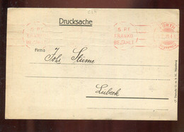 Deutsches Reich / 1920 / Drucksachenwerbekarte Stempel "Fuerth 5 Pf FRANKO BEZAHLT", Rs. Zudruck (3002) - Storia Postale