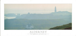 "Panorama Style" Ex.Large (230mm X 110mm Approx.)-The Lighthouse And North Coast, Alderney, (ALDP 1)-Ile Aurigny - Alderney