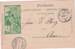 SUISSE 1900   ENTIER POSTAL/GANZSACHE/POSTAL STATIONERY  CARTE DE WIESEN - Entiers Postaux