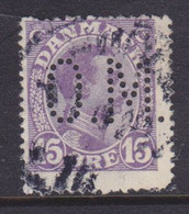 Denmark Perfin Perforé Lochung (O11) 'O.M.' Otto Madsen & H. F. C. Schacke, København Chr. X. Stamp (2 Scans) - Abarten Und Kuriositäten