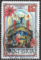 ST LUCIA 1984 Christmas - 65c - Nativity Scene FU - St.Lucie (1979-...)