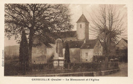 25 Geneuille  Le Monument Et L'eglise - Besancon