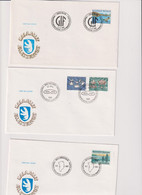 GROENLAND-LOT TP OB SUR 5 ENVELOPPES-TP N° 152/154-161/163-  1986 - Storia Postale
