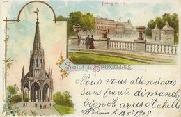 REF4860/ CP-PK Salut De Bruxelles Palais Du Roi TP 53 C. Wasmes 1905 > Boussu - Panoramische Zichten, Meerdere Zichten