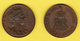 CANADA   1953 BRONZE CORONATION MEDAL (T-78) - Professionnels / De Société