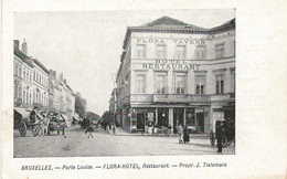 REF4870/ CP-PK Bruxelles Porte Louise Flora Hôtel Restaurant Animée MINT - Cafés, Hôtels, Restaurants