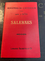 Carte à 1 Sur 100000 SALERNES Du Ministère De L' Intérieur - Librairie Hachette Et Cie Relié - Cartes Topographiques - Topographical Maps