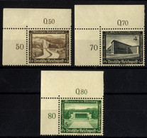 Deutsches Reich MiNr. 634, 635, 636 BE Ol Ecke Eckrand Postfrisch - Unclassified