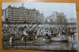 Brighton.Beach, Metropole And Hotels N° 01338  RPPC - Brighton