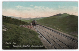 ELECTRIC CAR, Ascending Snaefell Mountain - Valentine Souvenir Series 51428 - Isle Of Man