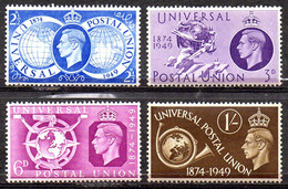 GREAT BRITAIN 1949 75th Anniversary Of The Universal Postal Union - Unused Stamps