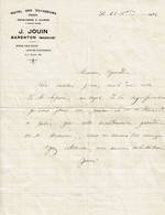 1934 - Lettre à Entête De L'HOTEL DES VOYAGEURS à Barenton (Manche) - Déjeuners Et Diners à Toute Heure - Alimentare