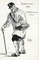 Poste Postes - Facteur Rural 1900 - Courriers - RALPH - Sacoche Képi Uniforme - Bâton Canne - - Post & Briefboten