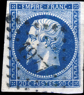 France - Yv.14A 20c Empire T.1 Non Planché - Obl. Pc 1977 (METZ) - Pli Sinon TB - 1853-1860 Napoleon III