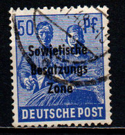 GERMANIA - OCCUPAZIONE INTERALLEATA - ZONA SOVIETICA - 1948 - SOVRASTAMPATO "SOWJETISCHE BESETZUNG ZONE" - USATO - Afgestempeld