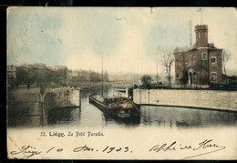 CP (Liege: Le Petit Paradis) Obl . LIEGE (GUILLEMINS) 1907 - Correo Rural