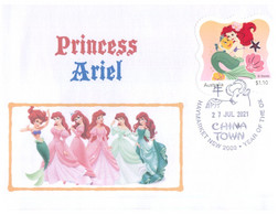 (YY 12) Australia Princess Ariel New Australia Post Stamp - Cover Postmarked 27 July 2021 (1st Day Of Issue) - Cartas & Documentos