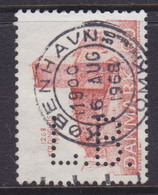 Denmark Perfin Perforé Lochung  (L11c) 'L.B.' Landmandsbanken., København Koldinghus (Cz. Slania) Stamp (2 Scans) - Variétés Et Curiosités