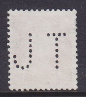 Denmark Perfin Perforé Lochung  (J38) 'JT' Julius Tafdrup, København King Frederik IX. Stamp (2 Scans) - Variétés Et Curiosités