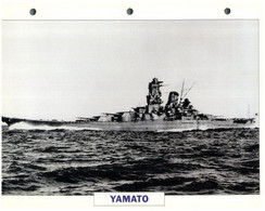 (25 X 19 Cm) (21-8-2021) S - Photo And Info Sheet On Warship - Japan - Yamoto (WW II) - Autres & Non Classés