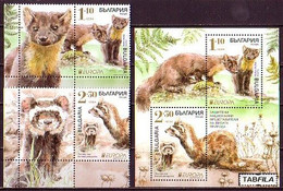 BULGARIA - 2021 - Europa-CEPT - Animaux Protégés - 2v Avec Vignet + Bl** - Unused Stamps