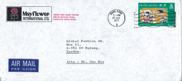 Hong Kong Air Mail Cover Sent To Sweden 27-7-1977 Single Franked - Storia Postale