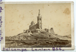 - Grande Photo Ancienne - La Vierge De La Garde Avant 1900, Sur Carton épais, Colline Pelée,  BE, Scans. - Alte (vor 1900)