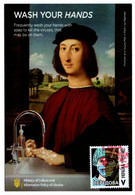 Ukraine COVID-19 Stamp/Postmark MC/Maximum Postcard: "WASH YOUR HANDS" - Malattie