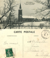 SAINT BENOIT PAR LES GRANDES NEIGES L'EGLISE VUE DU ROUAU 1912 - Saint Benoît