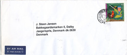 Hong Kong Cover Sent Air Mail To Denmark 2006 ?? Single Stamped - Lettres & Documents