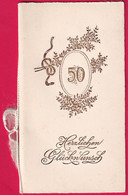 Prägekarte Aufklappbare Um Ca 1910, Herzlichen Glückwunsch - Goldenen Hochzeit - Autres & Non Classés