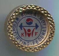 WEIGHTLIFTING - South Korea, Federation, Association, Pin, Badge, Abzeichen - Weightlifting