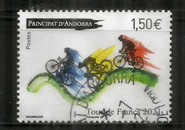 ANDORRA.Tour De France 2021, étape Ceret,Pas De La Casa, Port D'Envalira, Col De Beixalis,Andorra,oblitéré 1 ère Qualité - Oblitérés