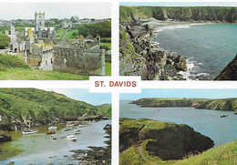 SCENES FROM ST. DAVIDS, PEMBROKESHIRE, WALES. UNUSED POSTCARD Pv1 - Pembrokeshire