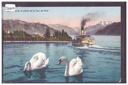 DISTRICT DE VEVEY - LA TOUR DE PEILZ - BATEAU SUR LE LAC LEMAN - TB - La Tour-de-Peilz