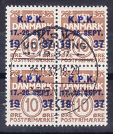 Denmark 1937 Mi#241 Used Piece Of 4 - Gebruikt