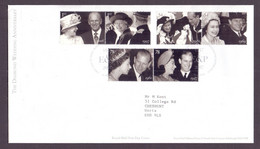 2007, Great Britain, 60th Wedding Anniversary Of Queen Elizabeth II And Prince Philip, Full Set Of 6 Stamps On A FDC. - 2001-2010 Decimal Issues