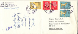 Turkey Registered Cover Sent To Denmark Izmir 7-5-1974 (bended Cover) - Storia Postale