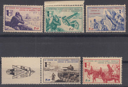 France, Germany In WWII Occupation Private Issue, Legion Des Volontaires Francias 1942 Mi#VI-X Mint Hinged - Besetzungen 1938-45