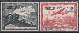 France Germany Occ. In WWII Private, Legion Des Volontaires Francias 1942 Ostfront Mi#IV,V Mint Hinged - Ocupación 1938 – 45