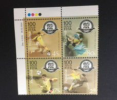 (stamp 21-8-2021) Mint - Bloc Of 4 - Football FIFA Centenary - Ukraine - Autres