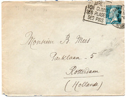 LETTRE AFFRANCHIE PASTEUR N° 181 OBLITERATION DAGUIN - ST BREVIN -SON CLIMAT SES PLAGES SES PINS -ANNEE 1928 - Mechanical Postmarks (Other)