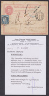 Schweiz 1871  /  Kuriose Ganzsache - Ungewöhnliche Verwendung / Attest Marchand / Bahnpost - Interi Postali