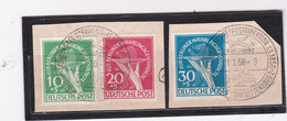 Berlin, Nr. 68/70, Auf Briefstücke, Gest. FA Schlegel, BPP (Kg 7045) - Used Stamps