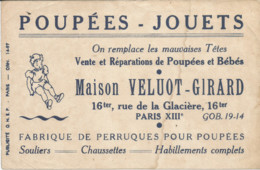 CG1 /  Buvard Ancien POUPEE JOUETS Maison VELUOT-GIRARD PARIS  Poupée Souliers Chaussettes - J