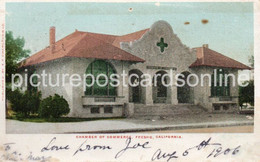 CHAMBER OF COMMERCE FRESNO CALIFORNIA OLD COLOUR POSTCARD USA AMERICA - Fresno